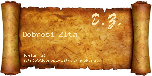 Dobrosi Zita névjegykártya